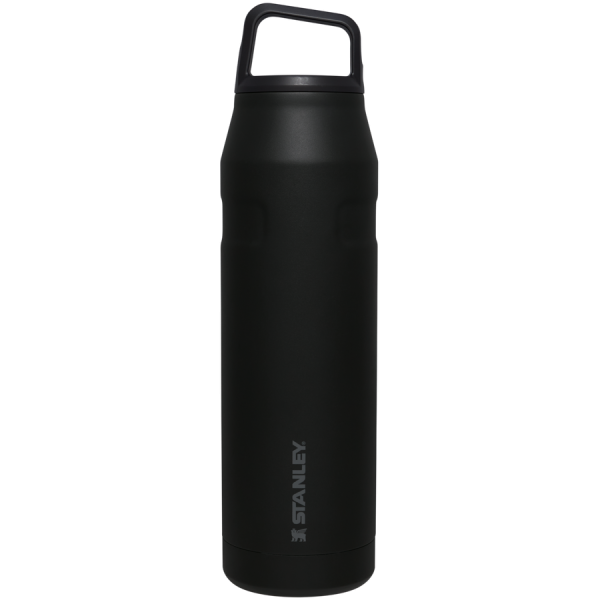 IceFlow™ Bottle with Cap and Carry+ Lid | 36 OZ - Black