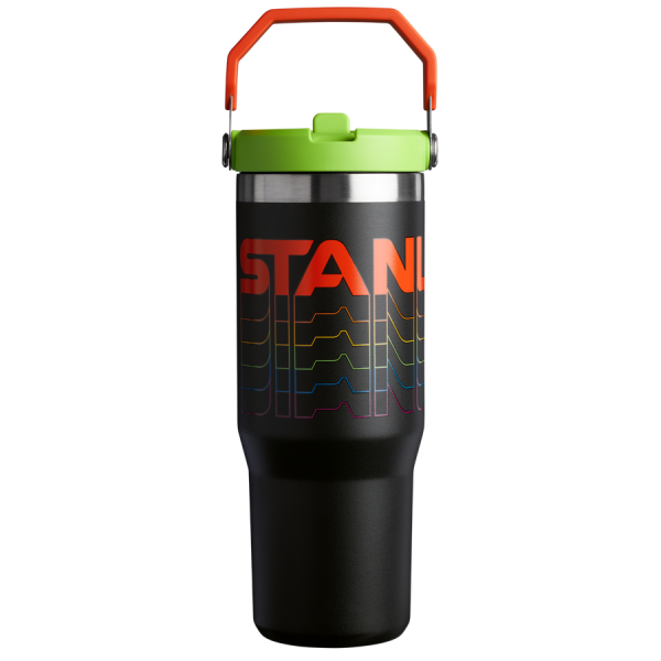 The IceFlow™ Flip Straw Tumbler | 30 OZ - Black Reverb