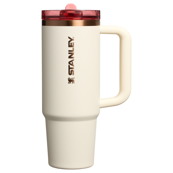 The Quencher ProTour Flip Straw Tumbler | 30 OZ - Cream Rose Gold